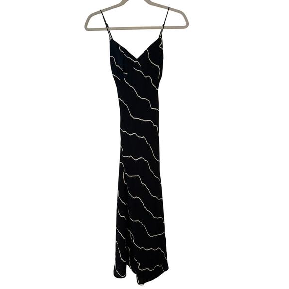 NWT Madewell The Layton Midi Slip Dress In Black Size 0 - Picture 4 of 9